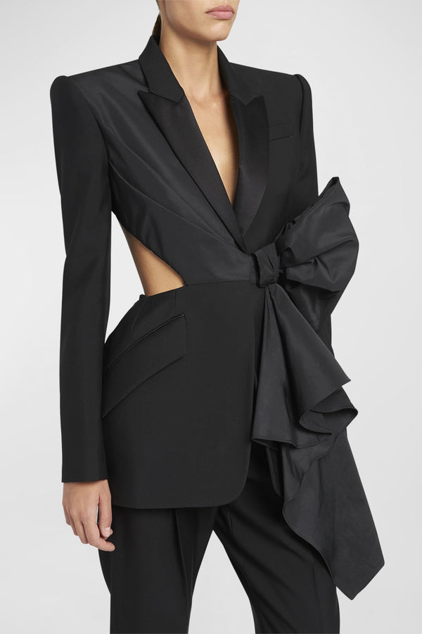 Layla Cut-out Bow-embellished Blazer