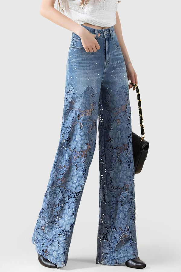 Camila Lace Patchwork Jeans