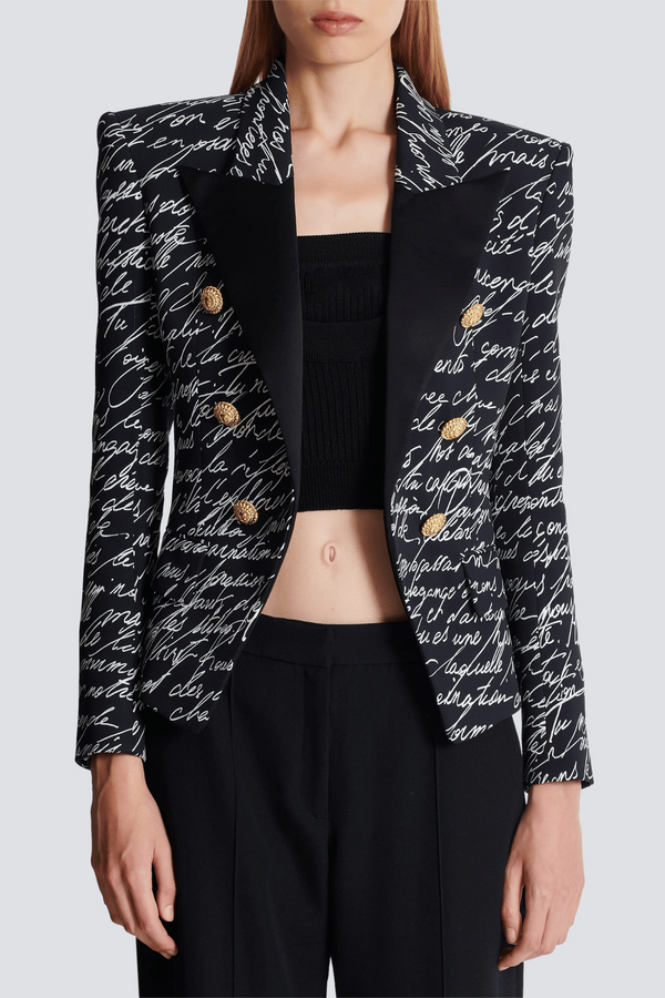 Ailis Print Buttoned Blazer