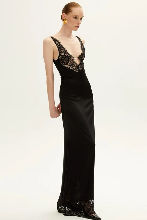 Alexandria Lace Maxi Bandage Dress - Black