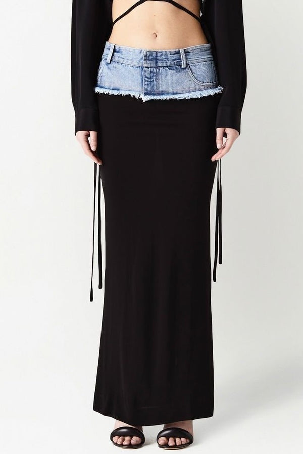 Amara Split Denim Skirt