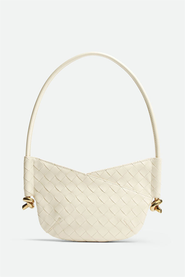 Azalea Weave Mini Shoulder Bag - White