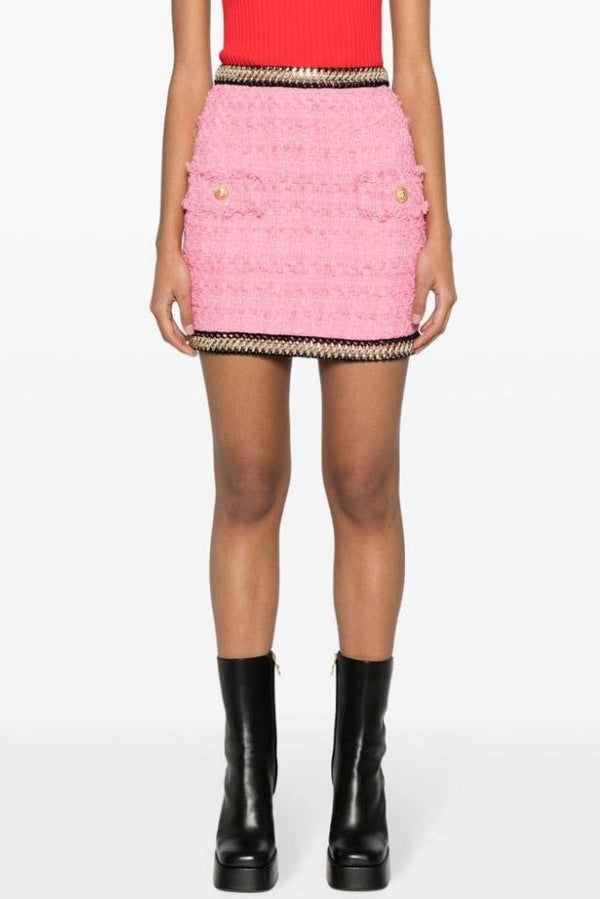 Betty Tweed Chain Skirt