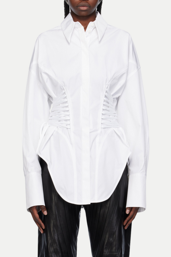 Braycha Ruch Drawstring Shirt - White