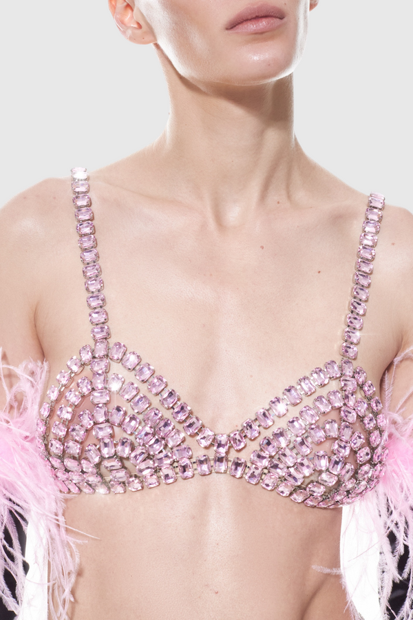 Cael Crystal Bra - Pink