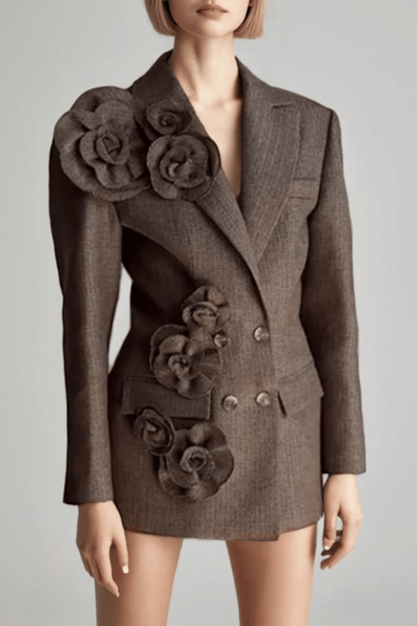 Daivya Floral Appliqué Blazer