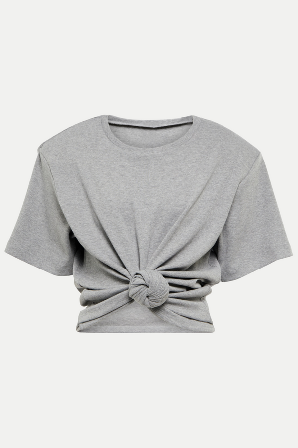 Orlina Knotted T-Shirt - Grey