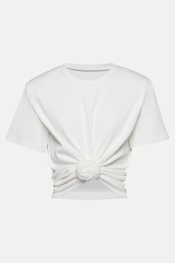 Orlina Knotted T-Shirt - White