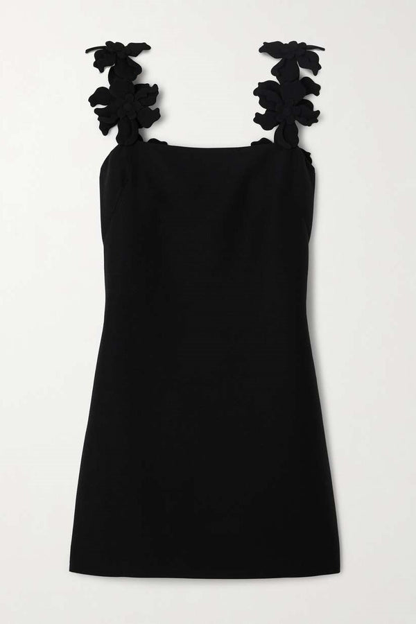 Juliete Flora Mini Dress - Black