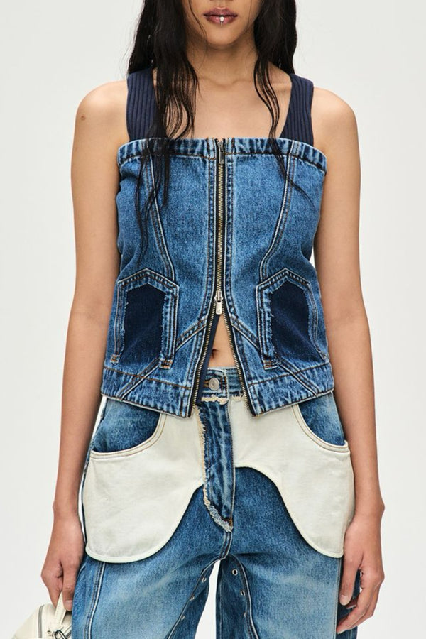 Juna Deconstruct Denim Top