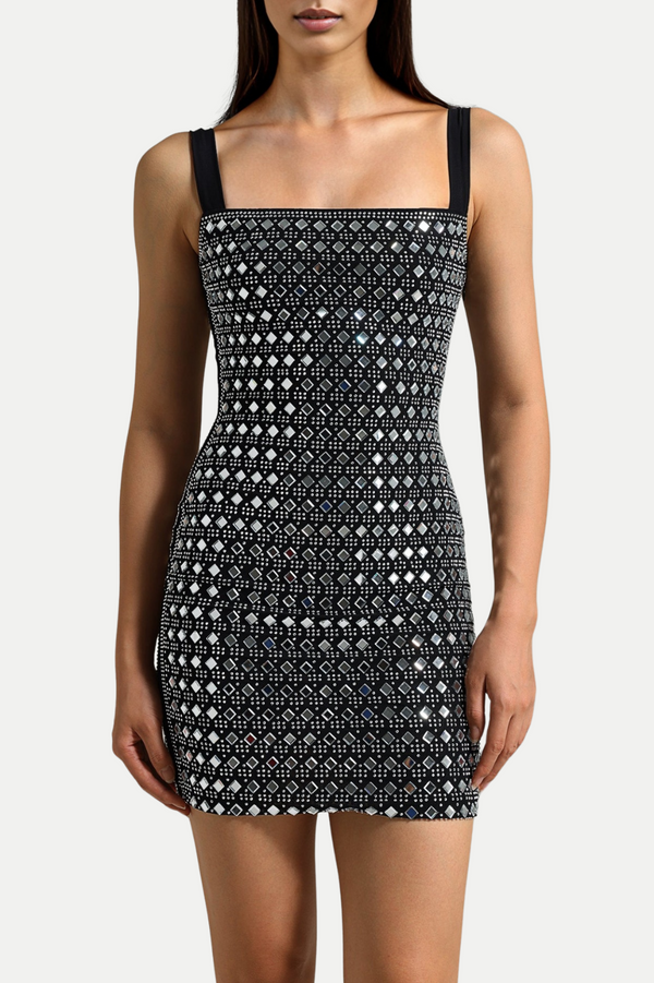 Kanika Rhinestone Embellished Mini Bandage Dress