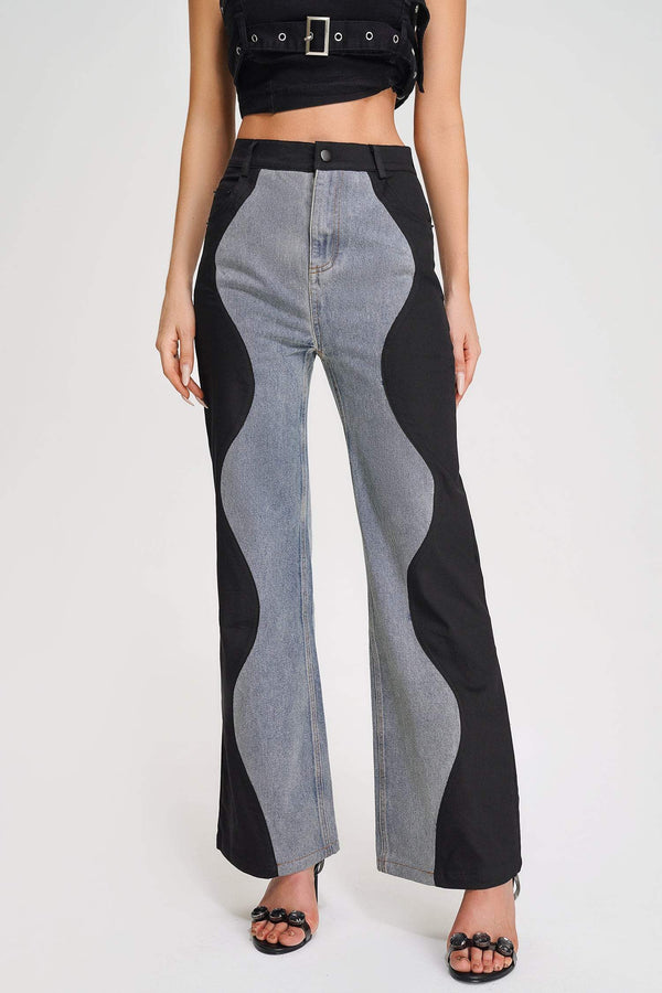 Kate Wave Spliced Jeans