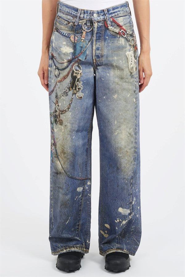 Kora Printed Wide Leg Jeans