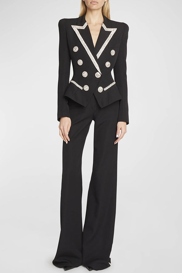 Leanna Diamante Embroidered Blazer