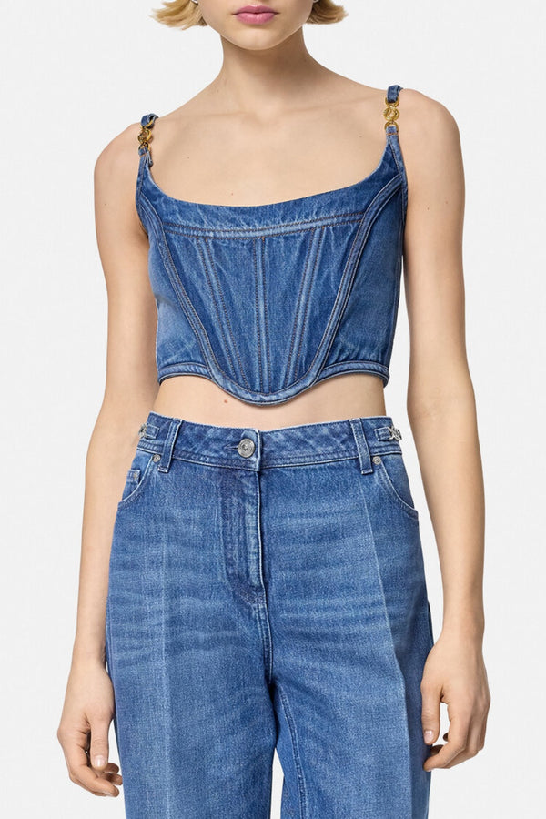 Muriel Denim Corset Top