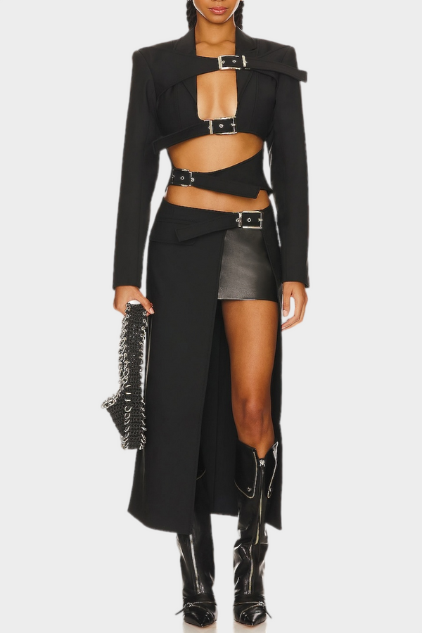 Nevaeh Cutout Buckle Trench