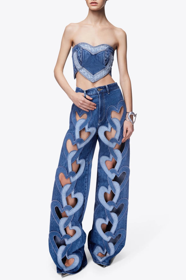 Odalys Heart Cutout Jeans