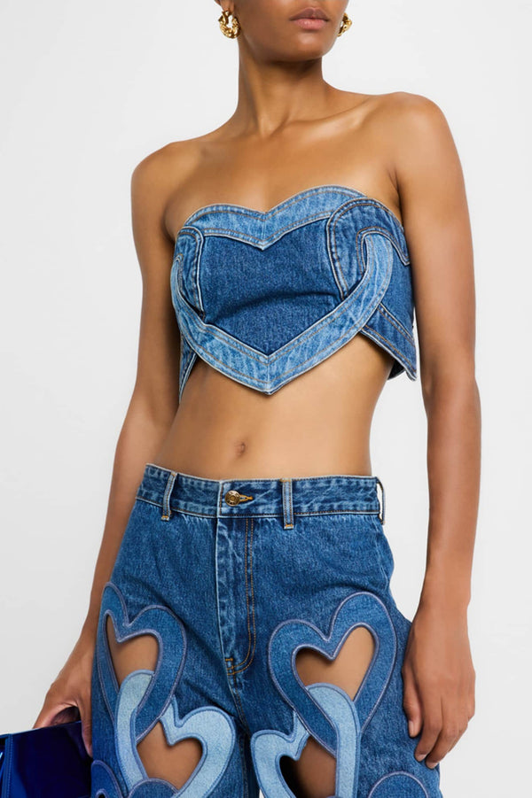 Odalys Heart Denim Top