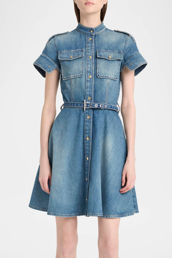 Rigby Belted Denim Mini Dress