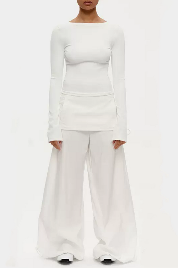 Samara Parachute Pants - White