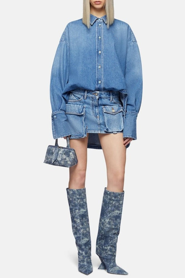 Wendy Cargo Pockets Denim Skirt